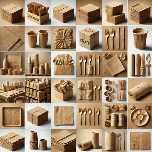 Servilletas biodegradables kraft