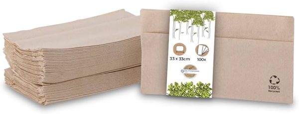 servilletas de papel reciclado sin blanquear